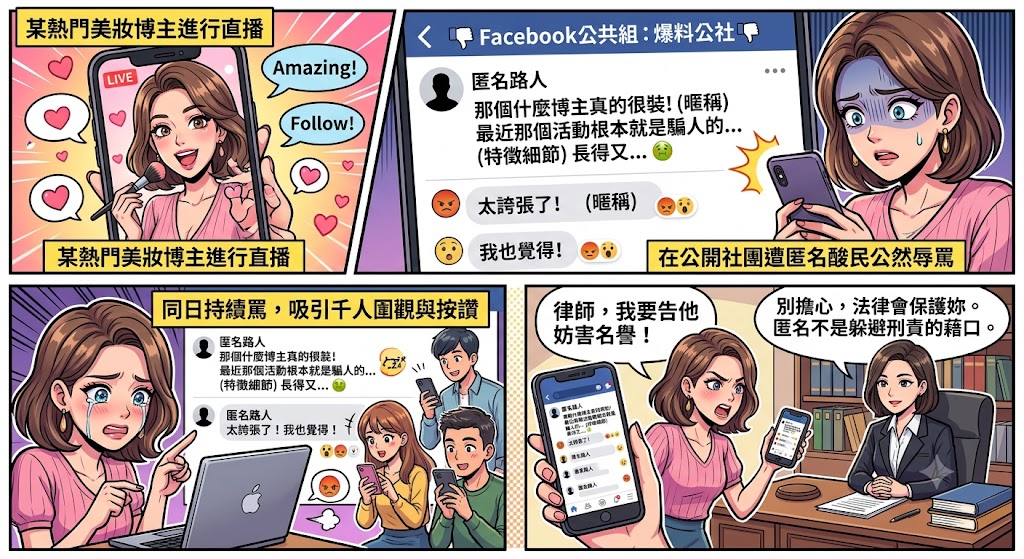 網路酸民指名道姓開罵,成罪關鍵在於「公然」與「特定人」